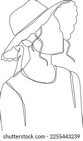 Nude Woman Line Art Vector Modelling Stock Vector Royalty Free