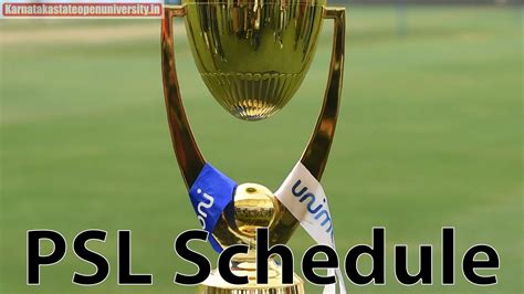 Psl Schedule Psl Time Table Schedule Teams Players List Squad