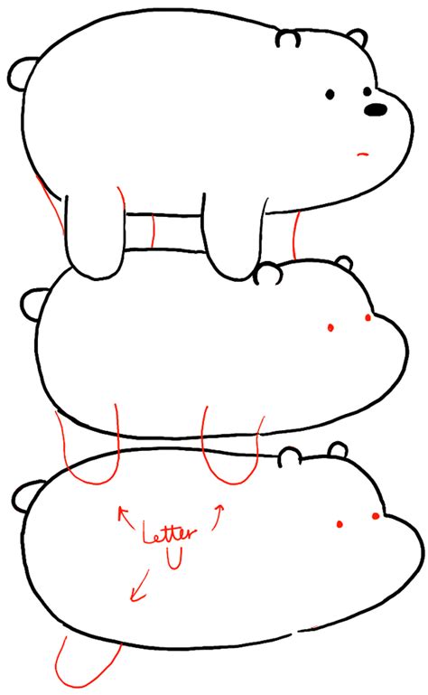 How To Draw We Bare Bears Step By Step Drawing All The Details Of A