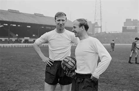 BOBBY CHARLTON BROTHER Jack Charlton together during an Englan- 1965 ...