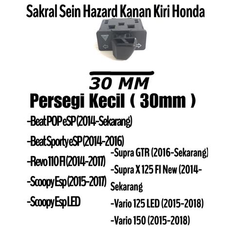 Jual Saklar Sein Plus Hazard Honda Revo Beat Fi Supra X Vario