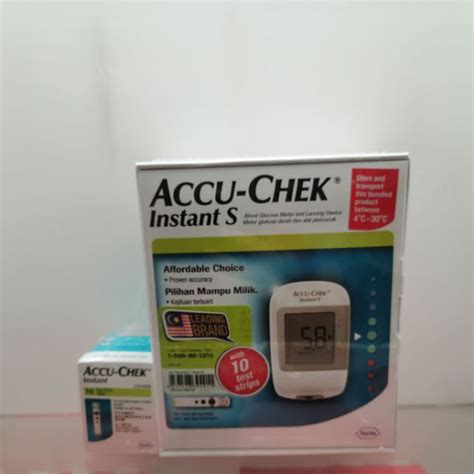 Accu Chek Instant S Blood Glucose Meter And Lancing Device Set With 10