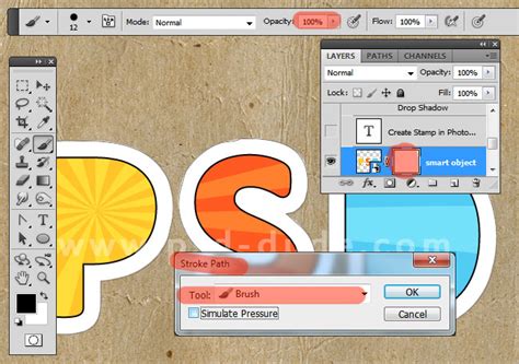 Create A Postage Stamp Text In Photoshop