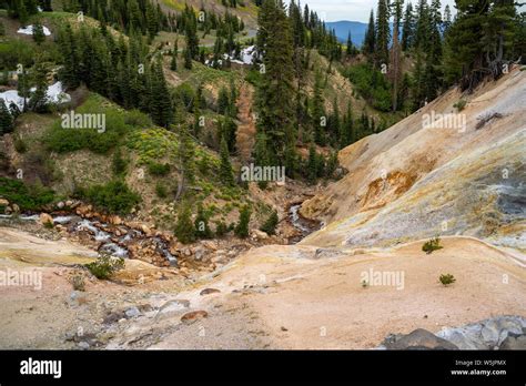 Geothermal activity at the Sulphur Works overlook in Lassen National ...