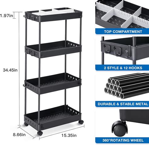 Toolf Carrito Utilitario De Niveles Con Ruedas Carrito De