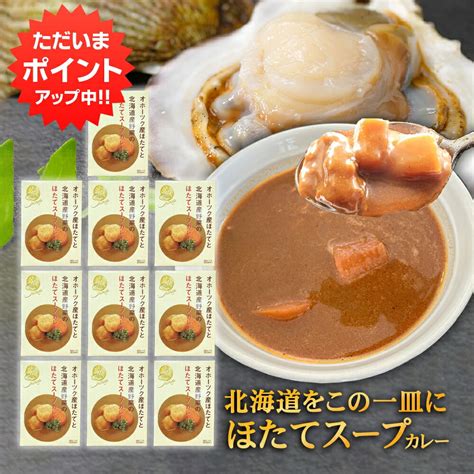 【楽天市場】【マラソン期間中p2倍！】海鮮スープカレー 1食分 （10箱セット）辛口 レトルト シーフードスープカレー ホタテ イカ ご当地