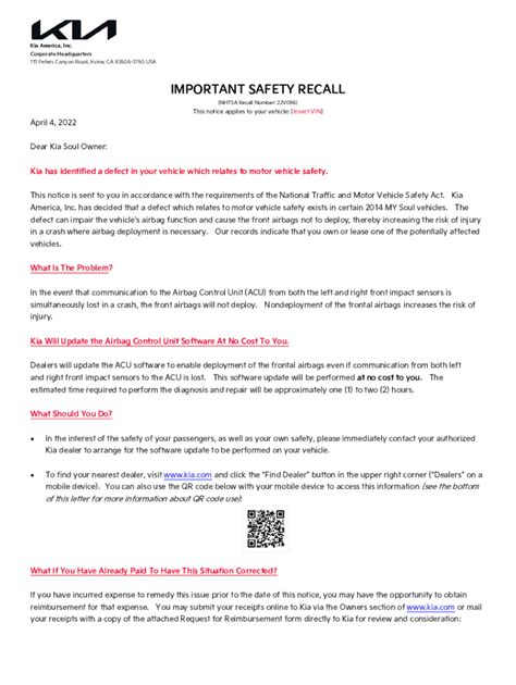 Fillable Online NHTSA Recall Number 22V096 Fax Email Print PdfFiller