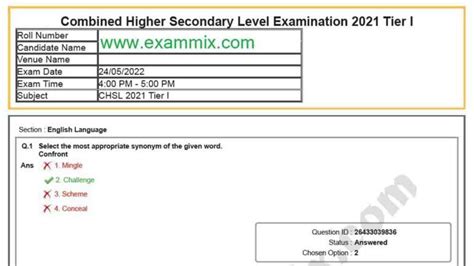 Ssc Chsl Question Paper Pdf With Answer Key All Shift