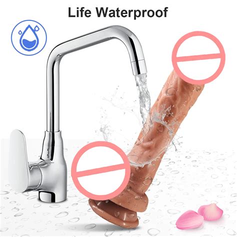 Wireless Remote Thrusting Realistic Dildo Vibrator Layer Silicone Super