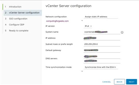 How To Install VCenter 7 Server Appliance On ESXi Host ComputingForGeeks