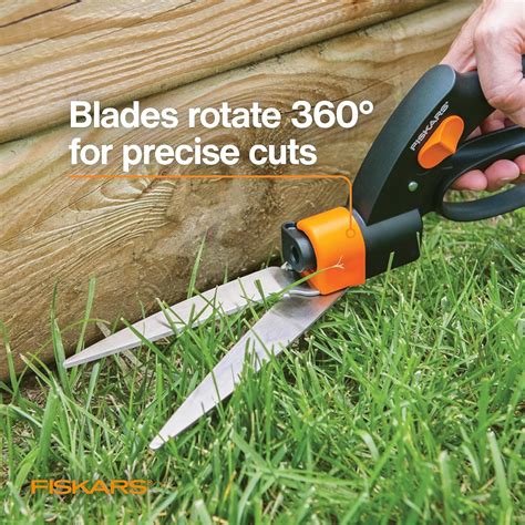 Fiskars Shear Ease Grass Shears 5 Stainless Steel Blades 360