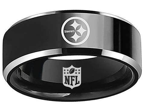 Pittsburgh Steelers Ring Wedding Band Wedding Ring Anniversary T