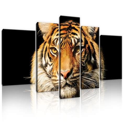 World Menagerie Tlg Leinwandbilder Set Majest Tischer Tiger Wayfair De