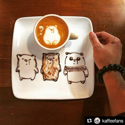 How incredible is this bear latte art | Latte art, Coffee art, Coffee lover