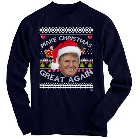 Tee Mens Make Christmas Great Again Donald Trump Santa Hat