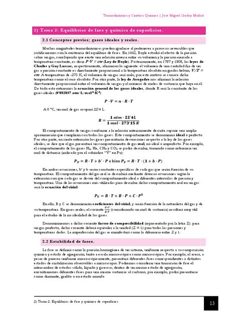 Wuolah Free Termodinámica Y Cinética Química Tema 2 Equilibrios De Fase Y Químico De