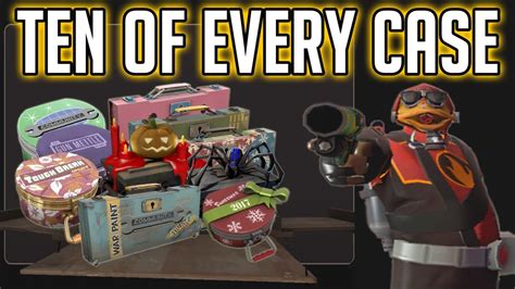 TF2 Unboxing Ten Of EVERY Case In Existence 350 CASES YouTube