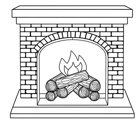 cheminee dessin gratuit  imprimer pour coloriage passcoloriage