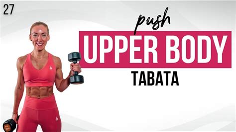 💥 40 Min Upper Body Tabata Push Workout With Dumbbells At Home Low Impact Strong 27