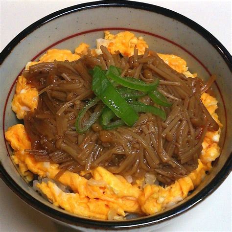 簡単！なめたけ玉子丼 By 腹ヘリママ 【クックパッド】 簡単おいしいみんなのレシピが395万品