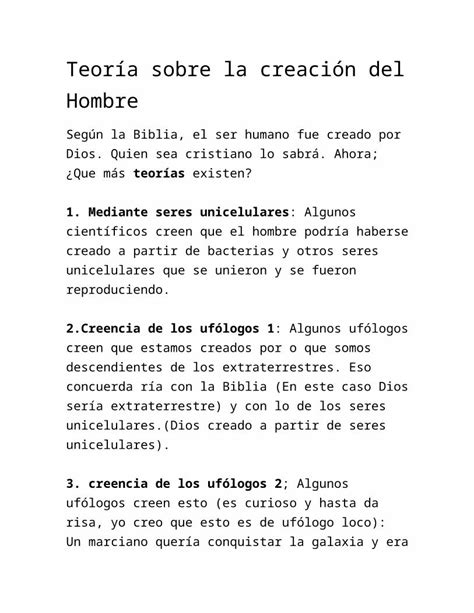 DOCX Teoría sobre la creación del Hombre DOKUMEN TIPS