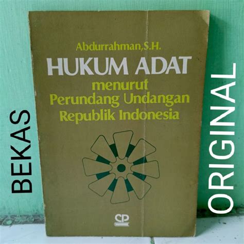 Jual Buku Hukum Adat Menurut Perundang Undangan Republik Indonesia