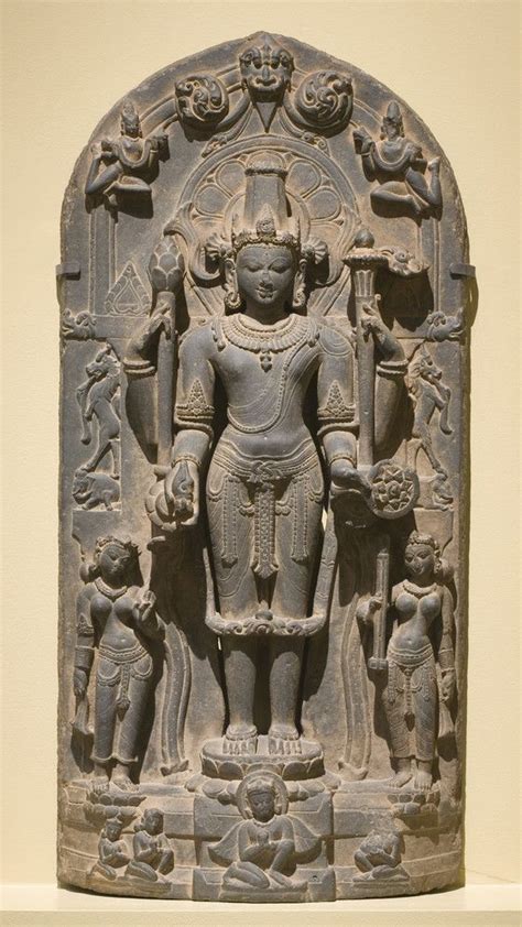 The Hindu God Vishnu In His Emanation As Narayana Ancient Statues