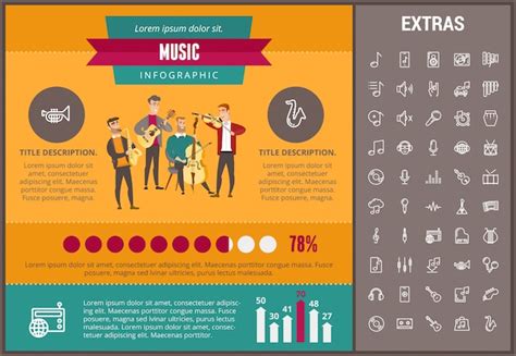 Premium Vector Music Infographic Template Elements And Icons