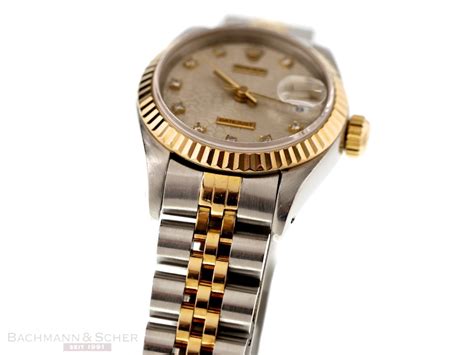 Rolex Datejust Lady Ref K Yellow Gold Stainless Steel Diamond