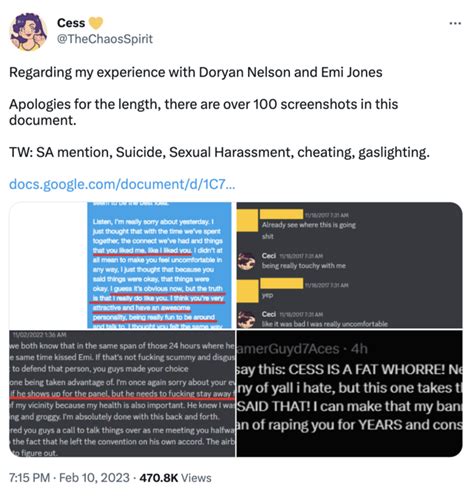 Twitter User Thechaosspirit Emi Jones Sex Rumor Document Ryan Drummond And Emi Jones Sex