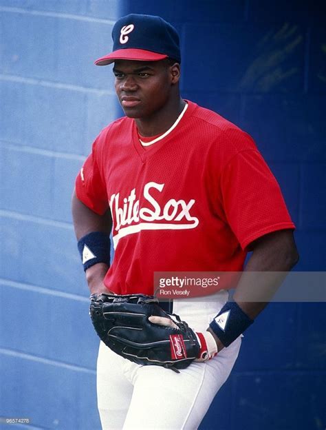 Frank Thomas Of The Chicago White Sox Looks On During An Mlb Spring