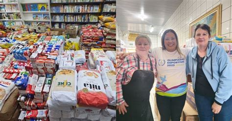 Col Gio De Joinville Doa Mais De Dez Toneladas De Alimentos Para