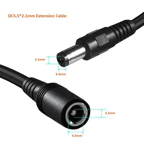 5521 5525 5521mm 5525mm Dc Power Male Female Dc Barrel Plug Dc Cctv Extension Cable Buy