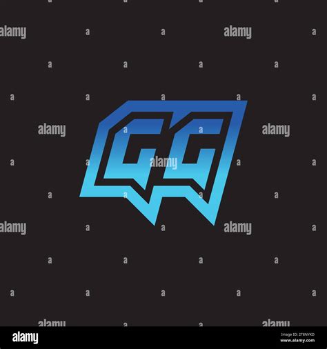 Gg Initial Inspiration Logo Design Esport And Gaming Clan Ideas Stock