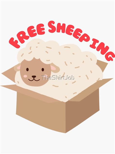 Free Sheeping Funny Sheep Puns Shipping Sticker For Sale By