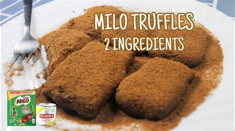 How To Make Milo Chocolate Truffles 2 Ingredients Only Milo And Condensed Milk Cooking Ph