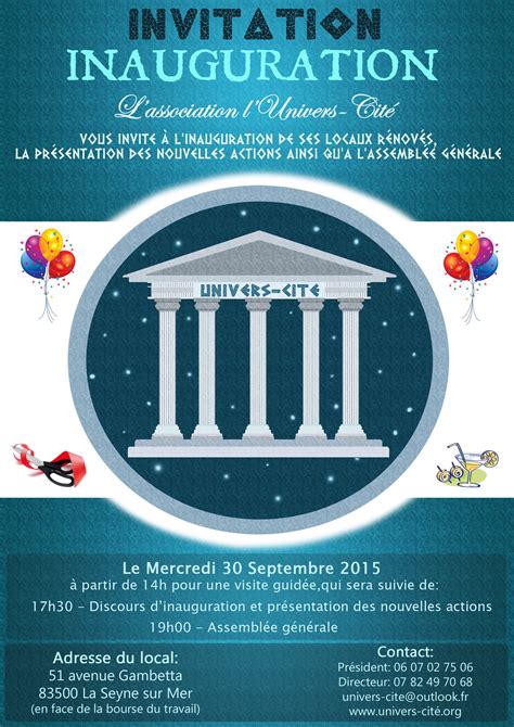 Blog De L Association Univers Cit Inauguration Des Nouveaux Locaux Le