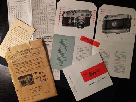 Leica M3 Instruction Manual 1954 first year Regular & Foldout Leica ...