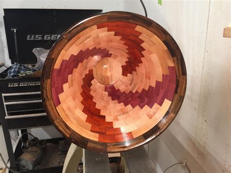 14 Inch Maple Padauk Purpleheart With A Wenge Rim R Woodworking