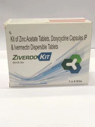 Ziverdo Kit Zinc Acetate Tablets Doxycycline Capsules And Ivermectin