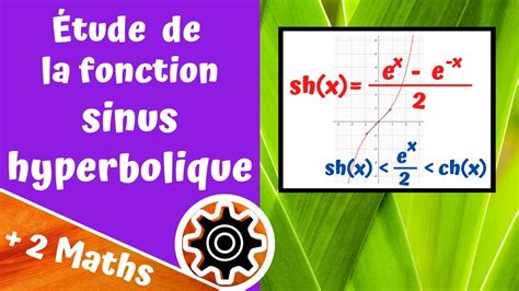 Tude De La Fonction Sinus Hyperbolique Youtube