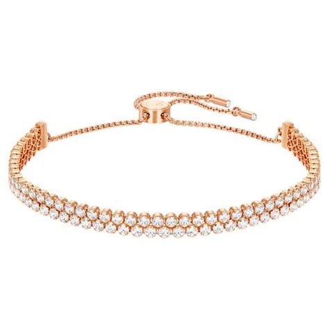 Mua Vòng Đeo Tay Swarovski Angelic Bracelet Round White Crystals Rose Gold Tone Plated 5240513