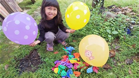 KAK DIVA BERMAIN POMPA BALON WARNA WARNI BIRU HIJAU KUNING PINK