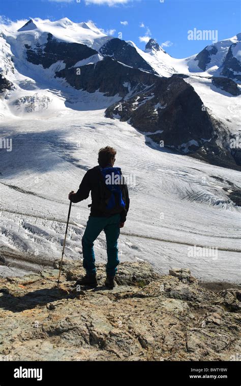 Swiss Alps Diavolezza Enjoy View Piz Palu Mountains Mountain Alpine