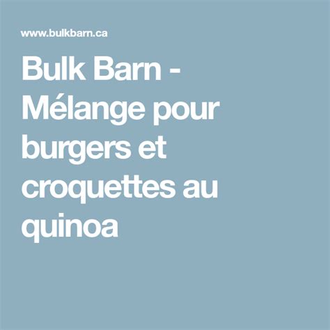 Bulk Barn Quinoa Recipe Barn Pros Canada