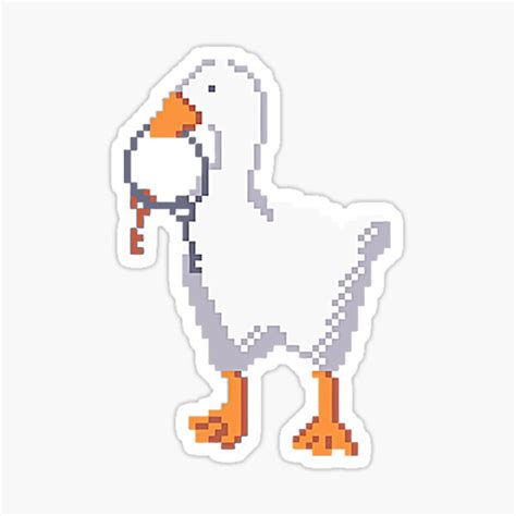 Untitled Goose Game 8 Bit T Shirt Sticker For Sale By Gluco2811