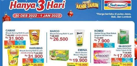 Harga Promo JSM Indomaret Sampai 1 Januari 2023 Belanja Hemat Saat