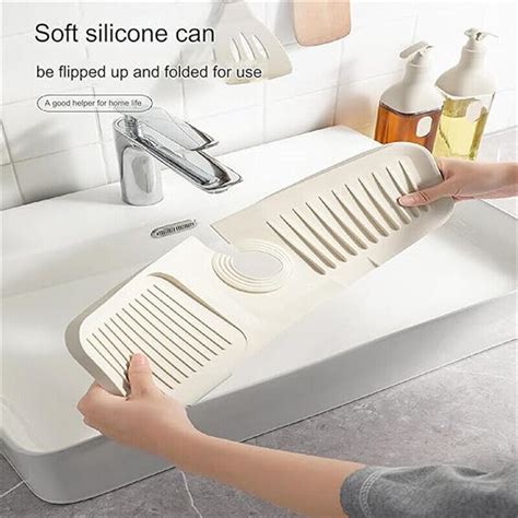 Tidy Splash Faucet Guard Draining Mat Silicone Draining Mat For