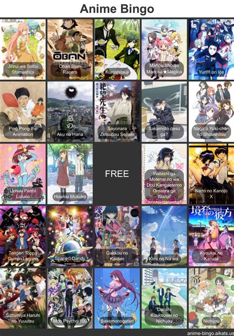 Anime Bingo | ResetEra