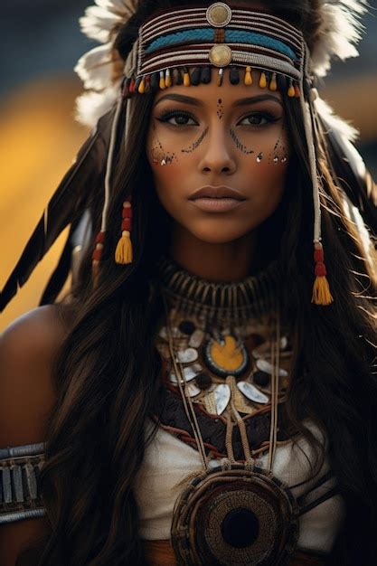 Premium Ai Image Beautiful Apache Tribe Woman